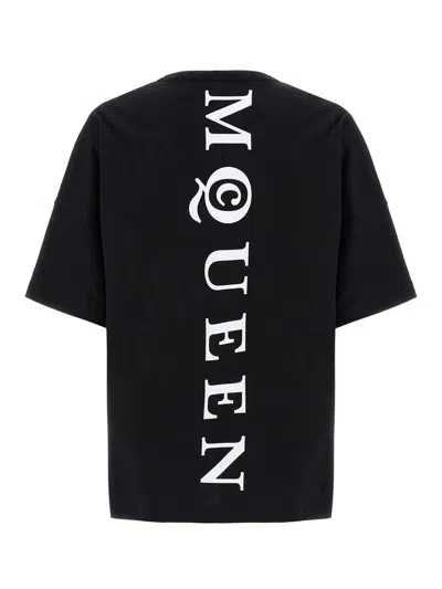 Alexander Mcqueen Exploded Logo Over Fit T Shirt In Animal Print