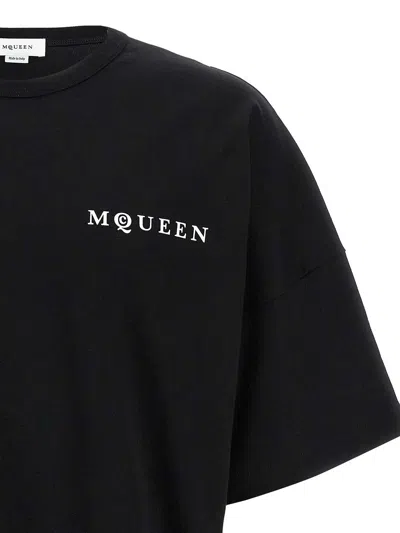 Alexander Mcqueen Exploded Logo Over Fit T Shirt In Animal Print