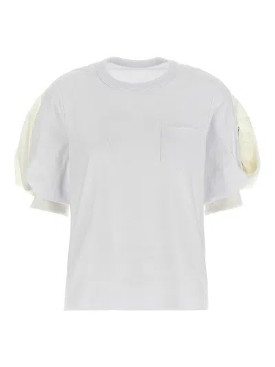 Sacai Cotton T-shirt With Balloon Sleeve