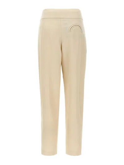 Blazé Milano Sheena Basque Front Pleated Trousers In Pink