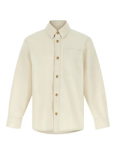 Apc Long-sleeve Cotton Shirt With Classic Collar