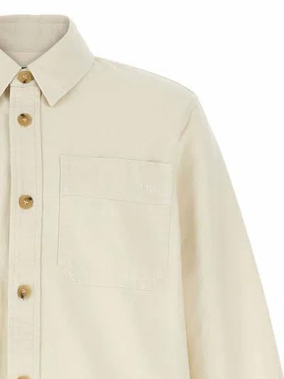 Apc Long-sleeve Cotton Shirt With Classic Collar
