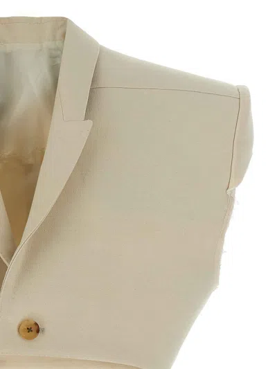 Rick Owens Sleeveless Strap Vest With Notched Lapel