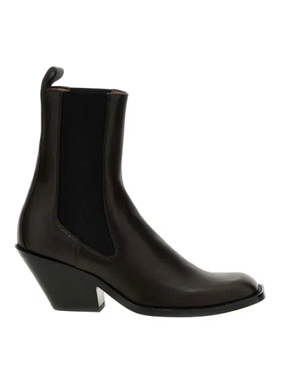 Khaite Austin Leather Bootie