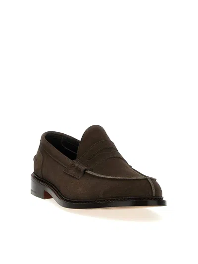 Tricker's Loafers With Round Toe And Penny Strap In Brown