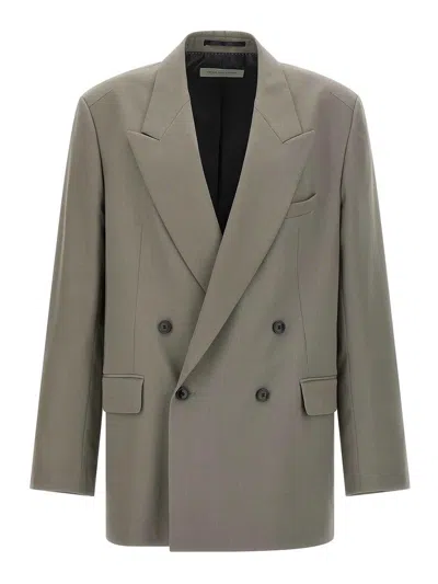 Dries Van Noten 'bishop' Blazer Featuring Notch Lapel In Gray