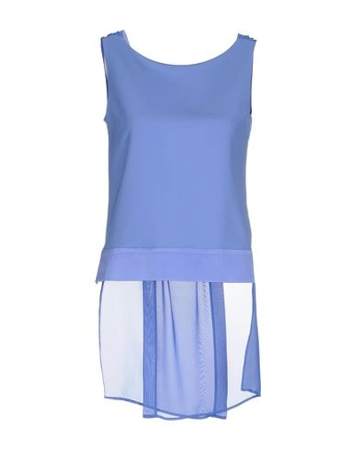 Blumarine Tops In Pastel Blue