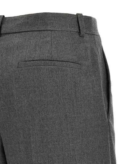 Wardrobe.nyc Wide Leg Virgin Wool Trousers In Gray