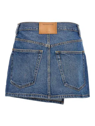 Alexander Wang Mini Skirt In Blue