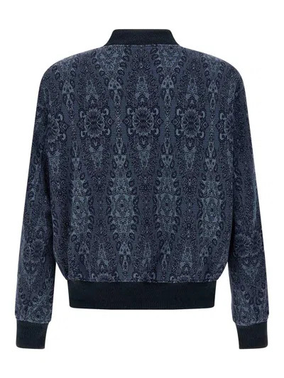 Etro Patterned Bomber Jacket With Ribbed Cuffs And Hem