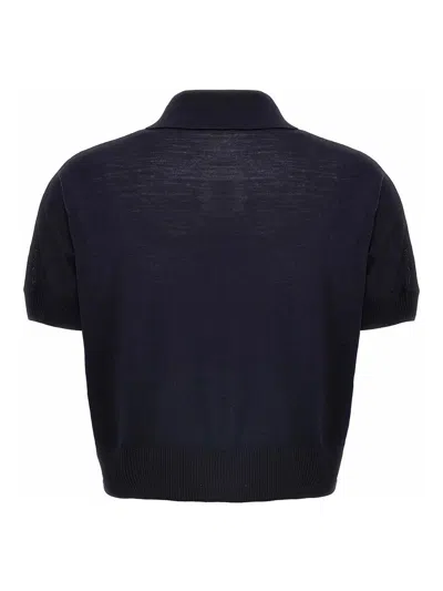 Khaite Morgane Short-sleeved Polo T-shirt In Black