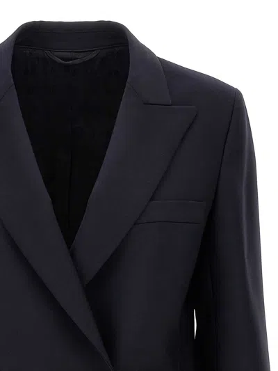 Blazé Milano Tailored Double-breasted Jacket With Pockets In Black