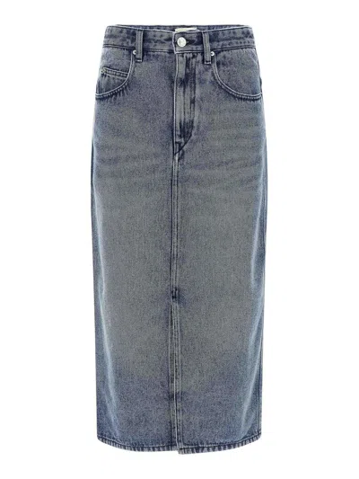 Isabel Marant 'pocketed Belt Loops Skirt' In Blue