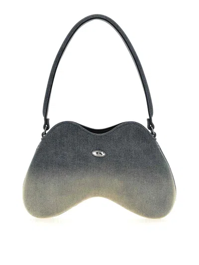 Diesel Shoulder Bag In Solarised Denim In Multi