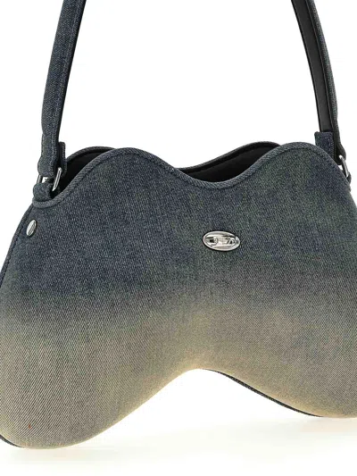 Diesel Shoulder Bag In Solarised Denim In Multi