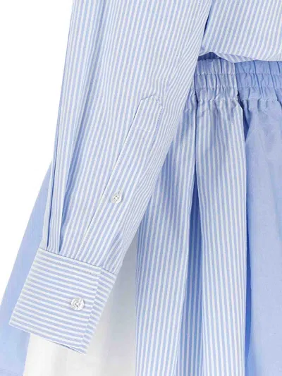 Alexander Wang Pleated Boxer Romper Jumpsuit With Striped Pattern