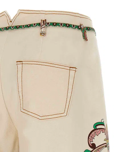 Etro Paisley Print Wide-leg Pants In Multicolour