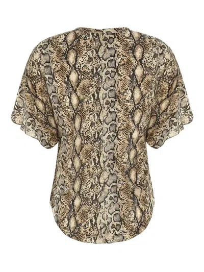 Isabel Marant 'animal Print Lightweight Top With Short Sleeves'