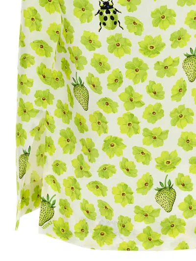 Versace Strawberry Garden Shirt In Green