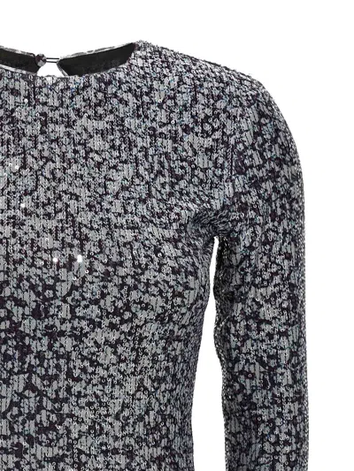 Rotate Birger Christensen 'sequin Flare Back Long Sleeve Dress'