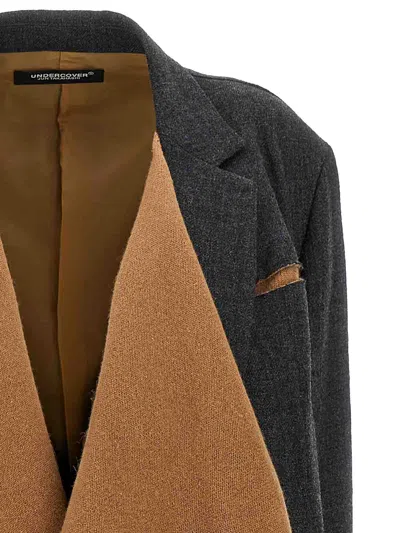 Undercover Wool Shawl Blazer In Brown