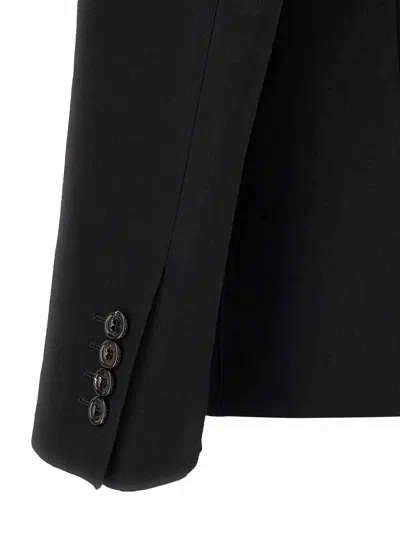Alexander Mcqueen Wool Studded Blazer In Black