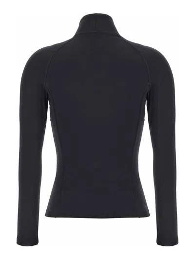 Balenciaga Activewear Logo High-neck Top In Black