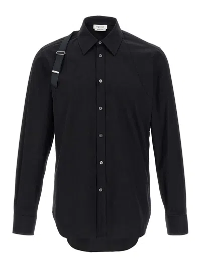 Alexander Mcqueen Alexander Mc Queen Harness Shirt With T Buckle In Black