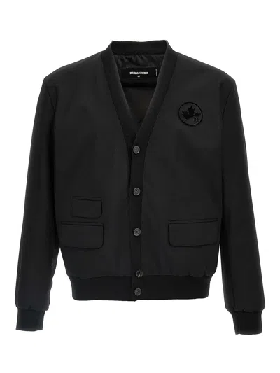 Dsquared2 Stylish V-neckline Cardigan Front Pockets