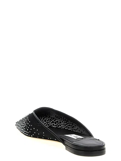 Jimmy Choo Embellished Mesh Pointed Toe Mules