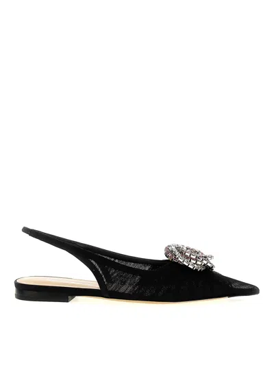 Mach&mach Mach & Mach 'galaxy' Slingback In Black