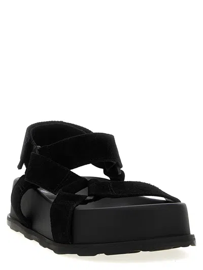 Moschino Sandal With Logo In Black