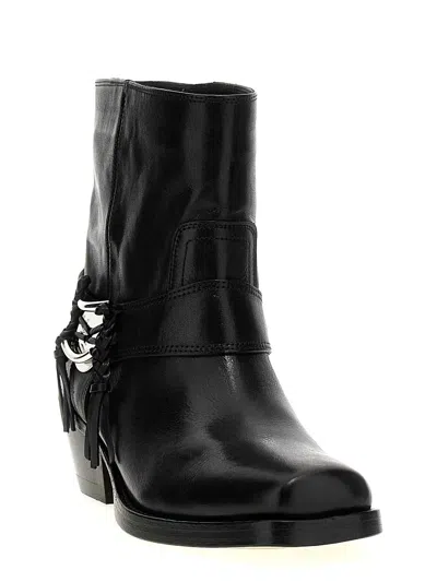 Isabel Marant Woman Ankle Boots Black Size 5.5 Calfskin