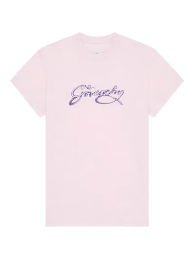 Givenchy Women Pink Wool T-shirt In Multi