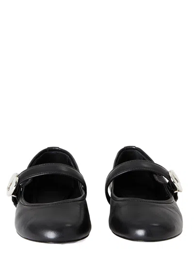Coperni Leather Ballet Flats In Black