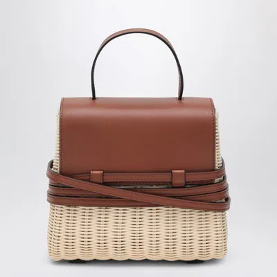 Moschino Tie Mie Bag In Raffia And