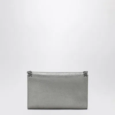Stella Mccartney Gray Falabella Wallet With Shoulder Strap