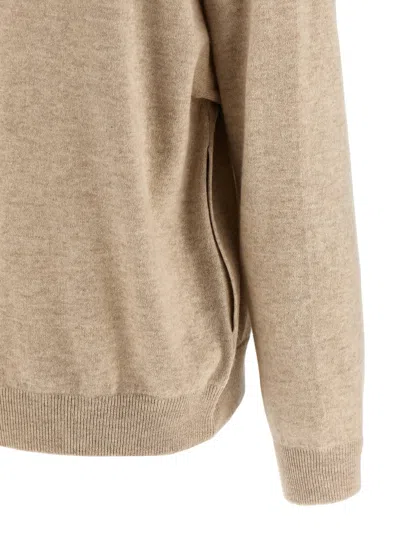 Brunello Cucinelli Relaxed-fit Cashmere Hoodie With Front Zip Closure In Neutral
