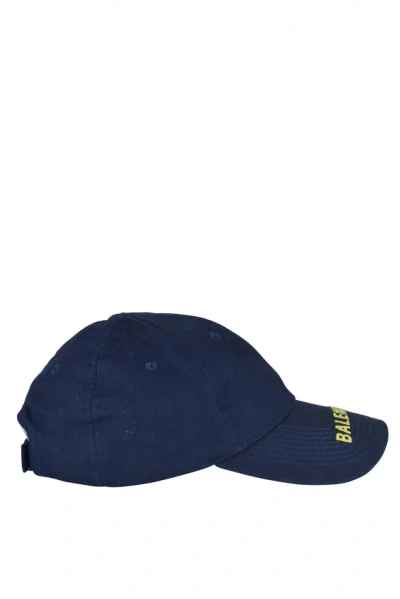 Balenciaga Men Cap In Blue