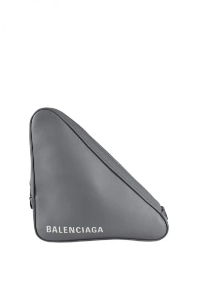 Balenciaga Men Clutch Triangle In Gray
