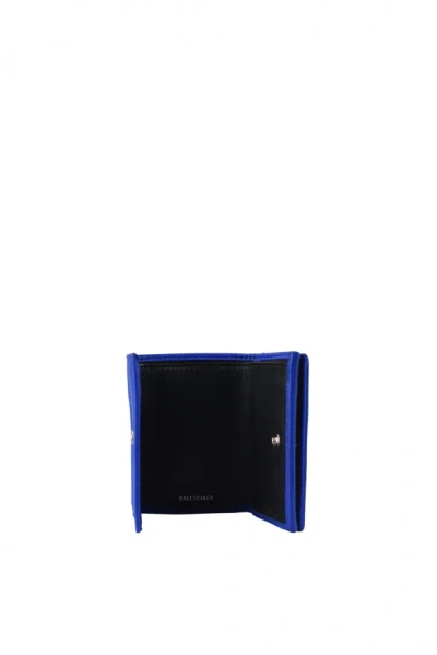 Balenciaga Women Wallet Cash Mini In Blue