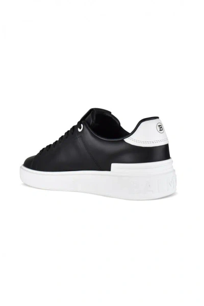 Balmain Rubber Sole Round Toe Low-top Sneakers