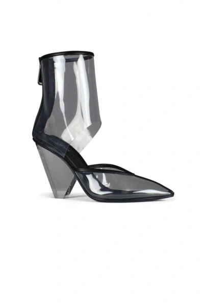 Balmain Women Transparent Ankle Boot 95