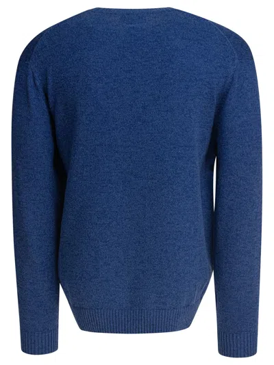 Beams Alpaca-blend Sweater In Blue