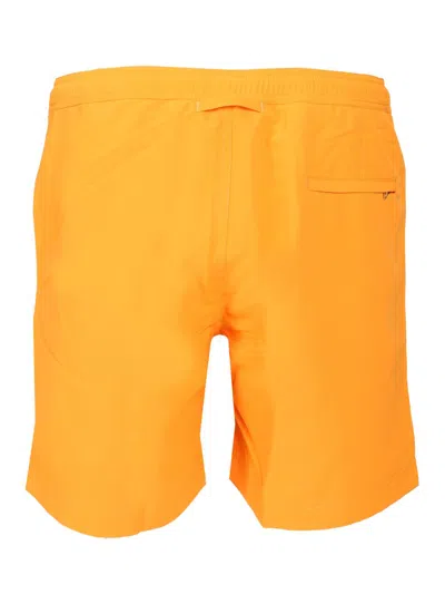 Orlebar Brown Mens Calypso Orange Bulldog Mid-length Lightweight Drawcord Swim Shorts In Orange