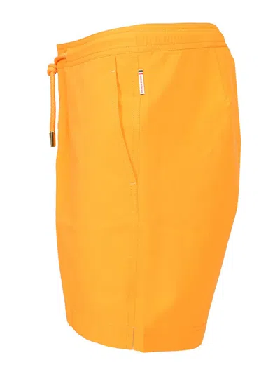 Orlebar Brown Mens Calypso Orange Bulldog Mid-length Lightweight Drawcord Swim Shorts In Orange