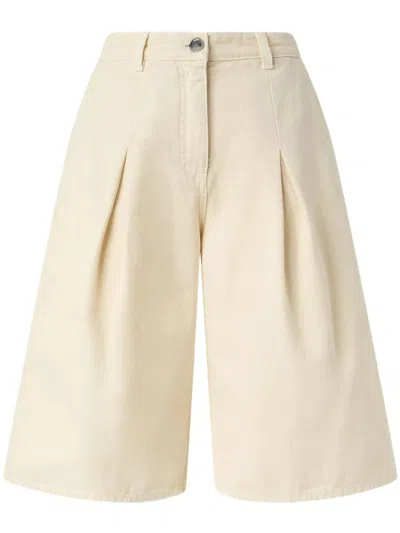 Pinko Wide Cotton Bermuda Shorts With Pockets