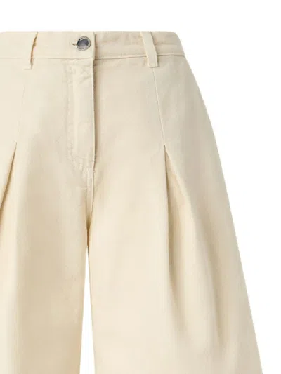 Pinko Wide Cotton Bermuda Shorts With Pockets