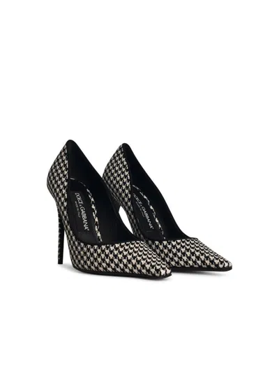 Dolce & Gabbana Houndstooth Pointed Toe Stiletto Heel Pumps