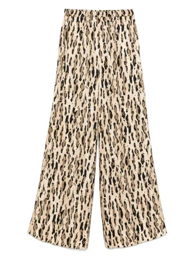 The Nina Studio Animal-print Palazzo Pants
